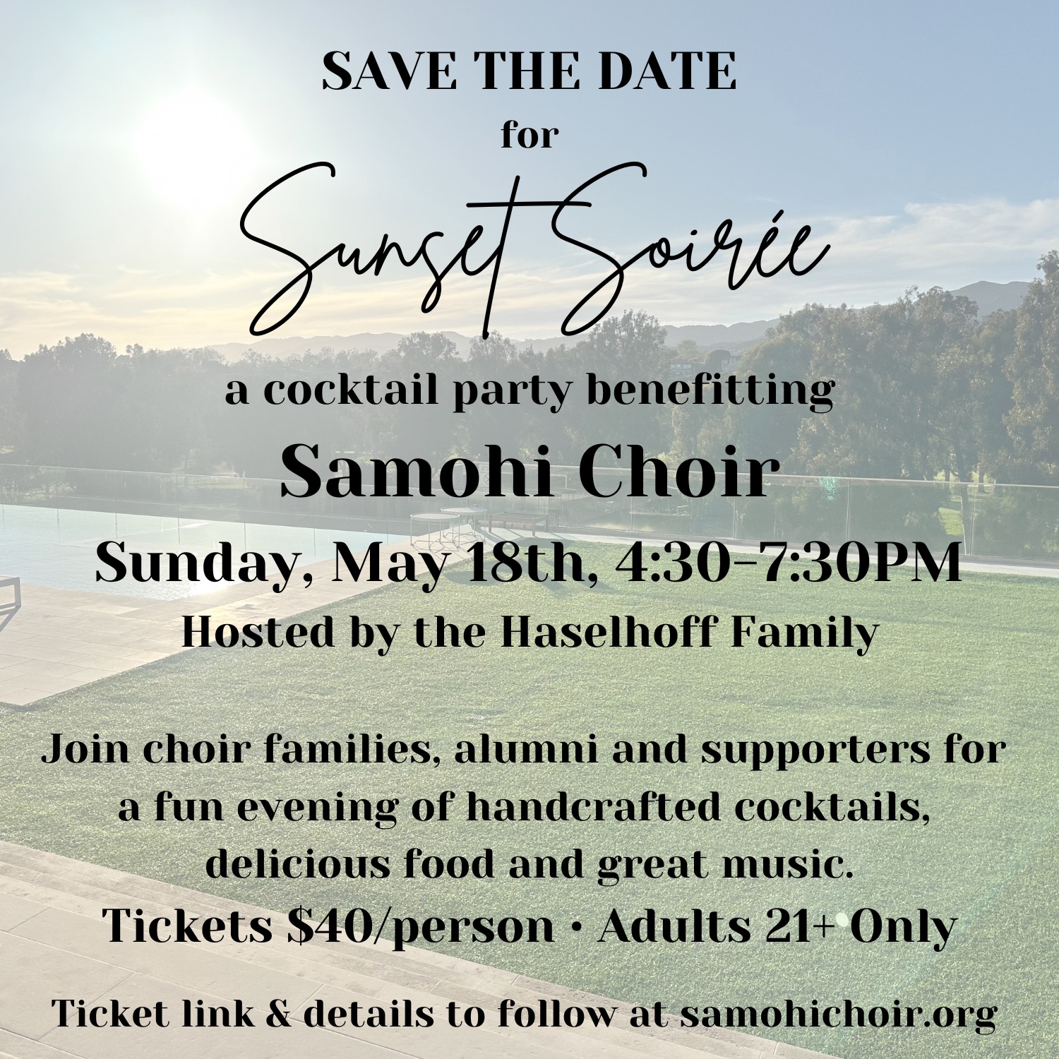 SAVE THE DATE Sunset Soiree 2025